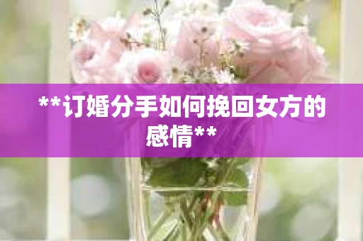 **订婚分手如何挽回女方的感情**