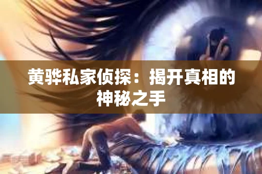 黄骅私家侦探：揭开真相的神秘之手