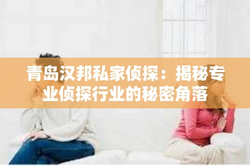 青岛汉邦私家侦探：揭秘专业侦探行业的秘密角落