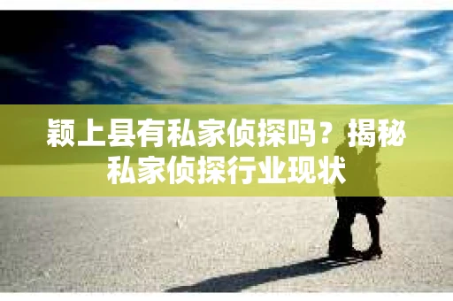 颖上县有私家侦探吗？揭秘私家侦探行业现状