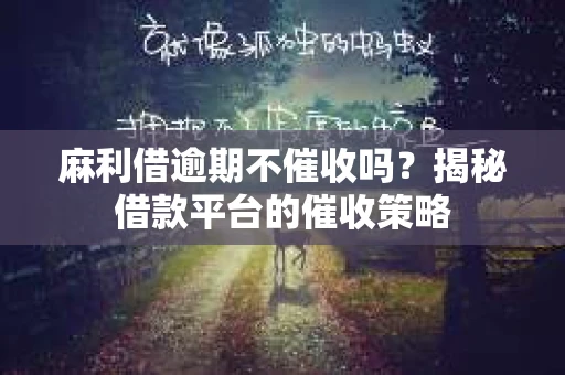 麻利借逾期不催收吗？揭秘借款平台的催收策略
