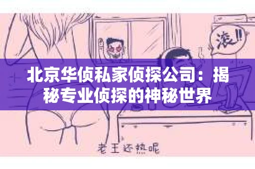 北京华侦私家侦探公司：揭秘专业侦探的神秘世界