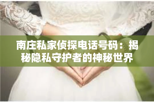 南庄私家侦探电话号码：揭秘隐私守护者的神秘世界