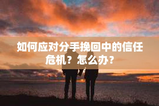 如何应对分手挽回中的信任危机?怎么办? 如何应对分手挽回中的信任危机?怎么办?