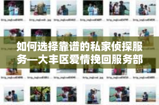 如何选择靠谱的私家侦探服务—大丰区爱情挽回服务部选择指南