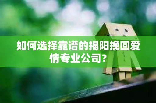 如何选择靠谱的揭阳挽回爱情专业公司？