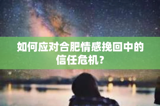 如何应对合肥情感挽回中的信任危机？