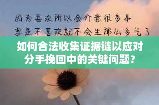 如何合法收集证据链以应对分手挽回中的关键问题？