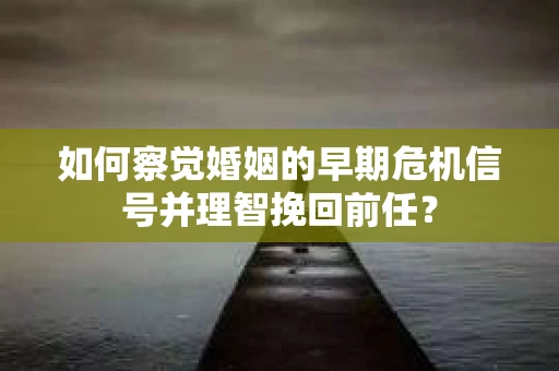 如何察觉婚姻的早期危机信号并理智挽回前任？